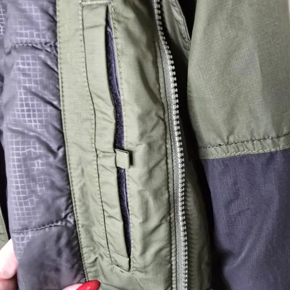 Green black zip front coat Columbia Mens L - Picture 7 of 16